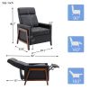 Wood-Framed PU Leather Recliner Chair