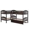 L-Shaped Bunk Bed with Trundle
