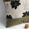 Onitiva Realm of Flowers Linen Patchwork Pillow Cushion