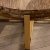 Round Splicing Wood Coffee Table