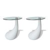 Water-Drop Shaped Small-Scale Coffee Tables/Side Tables (Set of 2)