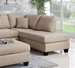 Sand Color 3-Piece Sectional Living Room Furniture