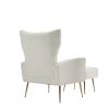 Modern Accent Chair with Ottoman