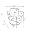 Sophisticate Swivel Haven: Reversible Barrel Chair