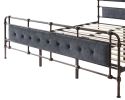 KING SIZE HIGH BOARD METAL BED WITH SOFT HEAD AND TAIL.