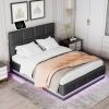 Tufted Upholstered Platform Bed with Hydraulic Storage System