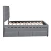 TranquilSleep Full Size Upholstered Platform Bed with Trundle and Storage Drawers