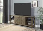 Rustic Oak TV Stand with Ample Storage