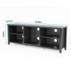 Modern TV Stand with 5 Open Storage Compartments