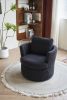 Sophisticate Swivel Haven: Reversible Barrel Chair