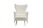 Modern Accent Chair with Ottoman