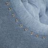 Blue Button-Tufted Accent Chair with Footrest