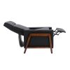 Wood-Framed PU Leather Recliner Chair