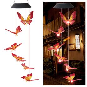 LED Solar Hummingbird Wind Chimes (Emitting Color: 7, Ships From: China)