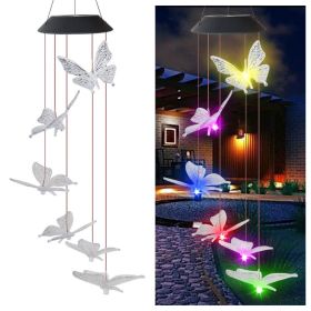 LED Solar Hummingbird Wind Chimes (Emitting Color: 9, Ships From: China)