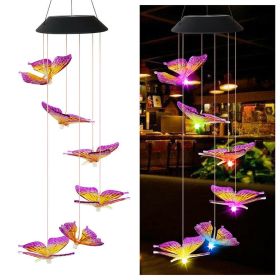 LED Solar Hummingbird Wind Chimes (Emitting Color: 8, Ships From: China)