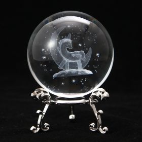Ethereal Enchantment Crystal Ball Decoration (Color: Unicorn, size: Silver)