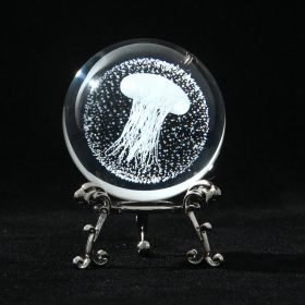 Ethereal Enchantment Crystal Ball Decoration (Color: Jellyfish, size: Silver)