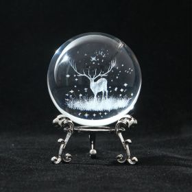 Ethereal Enchantment Crystal Ball Decoration (Color: Deer, size: Silver)