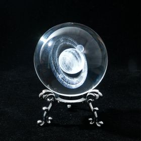 Ethereal Enchantment Crystal Ball Decoration (Color: Saturn, size: Silver)