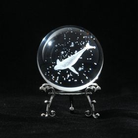 Ethereal Enchantment Crystal Ball Decoration (Color: Whale, size: Silver)