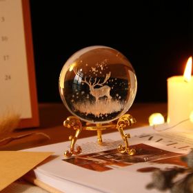 Ethereal Enchantment Crystal Ball Decoration (Color: Deer, size: Gold)