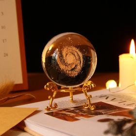 Ethereal Enchantment Crystal Ball Decoration (Color: Milky Way, size: Gold)