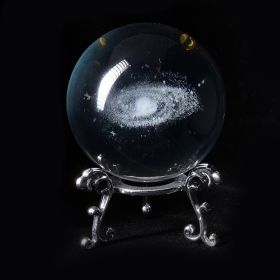 Ethereal Enchantment Crystal Ball Decoration (Color: Milky Way, size: Silver)