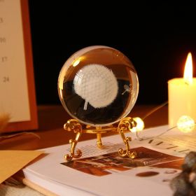 Ethereal Enchantment Crystal Ball Decoration (Color: Dandelion, size: Gold)