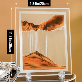 Romantic Hourglass Quicksand Painting (Color: Yellow, size: 11.81in/30cm)