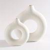 White Ceramic Donut Vase