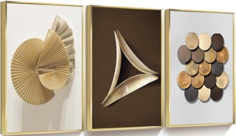 Framed Elegance Canvas Wall Art (gold: 12*16)