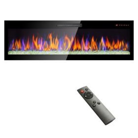 LuxeGlow Electric Fireplace (size: 50inch)