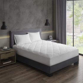 Microfiber with HeiQ Smart Temp Treament Waterproof Mattress Pad (Color: as Pic)