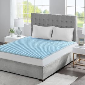 Sleep Philosophy 1.5" Gel Memory Foam Topper (Color: as Pic)