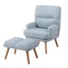 Relaxation Wingback Chair with Ottoman