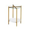 MarbleGlow 2-Layer Round End Table