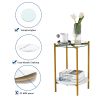 MarbleGlow 2-Layer Round End Table