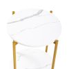MarbleGlow 2-Layer Round End Table