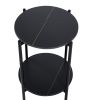 MarbleGlow 2-Layer Round End Table