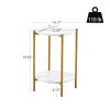 MarbleGlow 2-Layer Round End Table