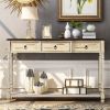 Rustic Elegance Console Table with Drawers