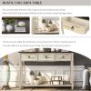 Rustic Elegance Console Table with Drawers