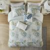 5 Piece Cotton Duvet Cover Set with Throw Pillow