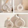 White Ceramic Donut Vase