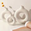 White Ceramic Donut Vase