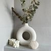 White Ceramic Donut Vase