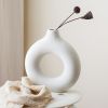 White Ceramic Donut Vase