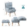 Relaxation Wingback Chair with Ottoman