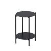 MarbleGlow 2-Layer Round End Table